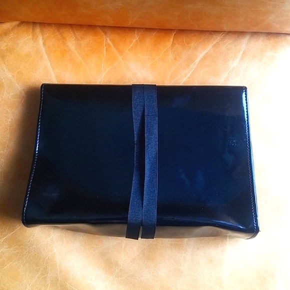 Christian Dior beauté black patent cosmetic travel clutch bag - Picture 7 of 13